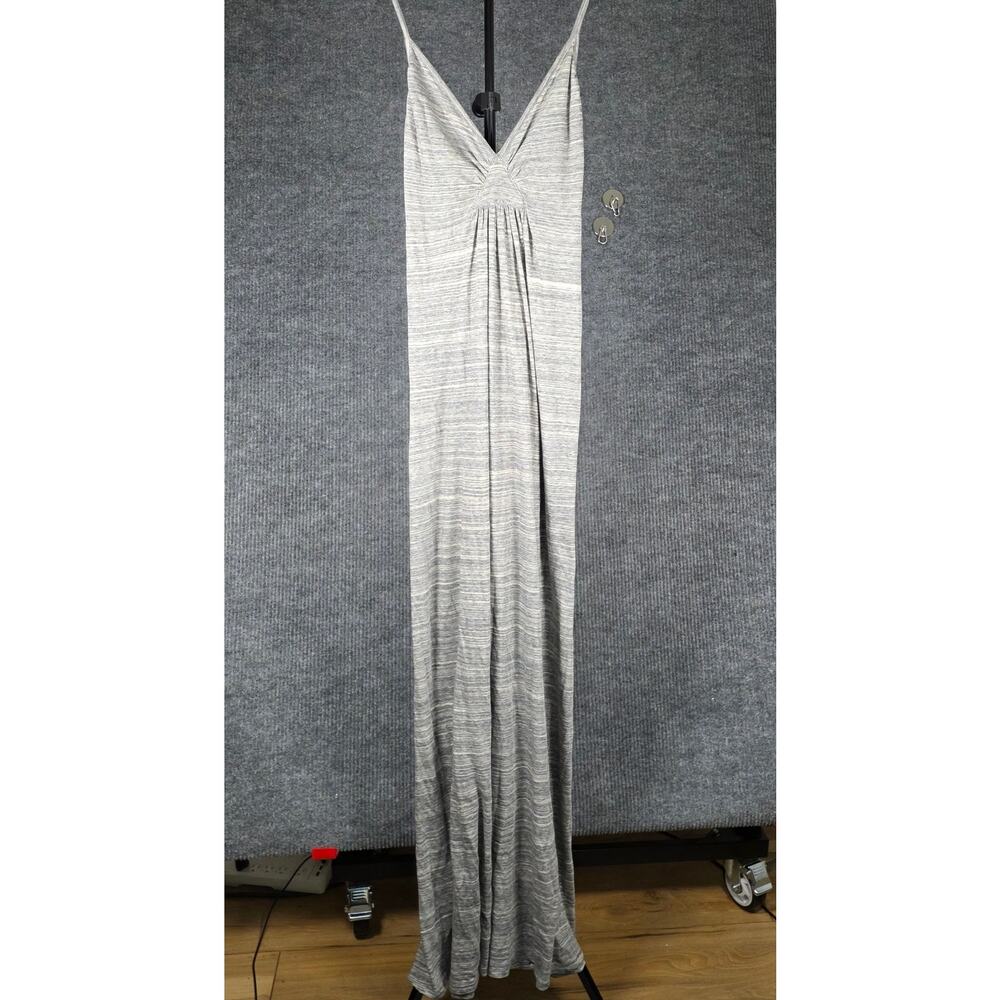 Banana Republic Maxi Dress XL Gray Space Dye Spaghetti Strap NWT